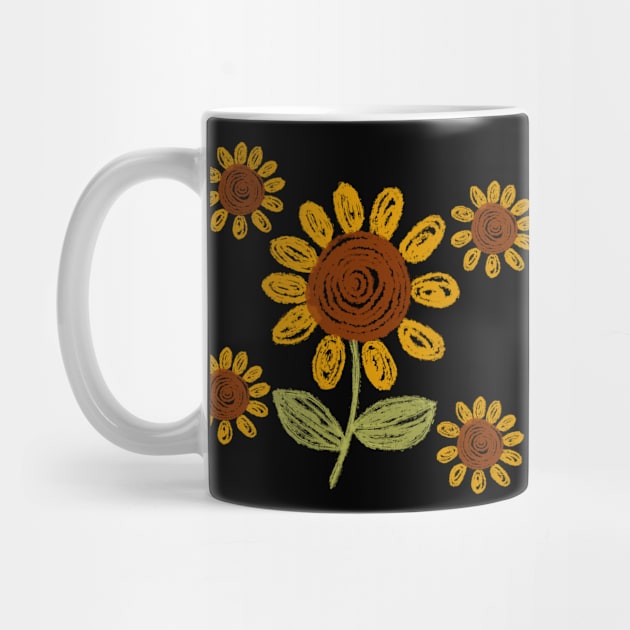 Sunflower School Class Vintage Minimalist Positive by Flowering Away